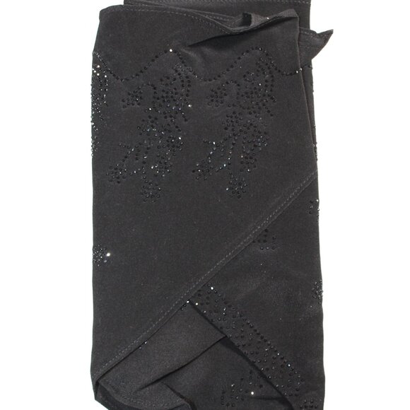 NWT Johnny Was Biya JWLA 3J Workshop Mia Heat Transfer Beaded Black Silk Scarf - Picture 5 of 7